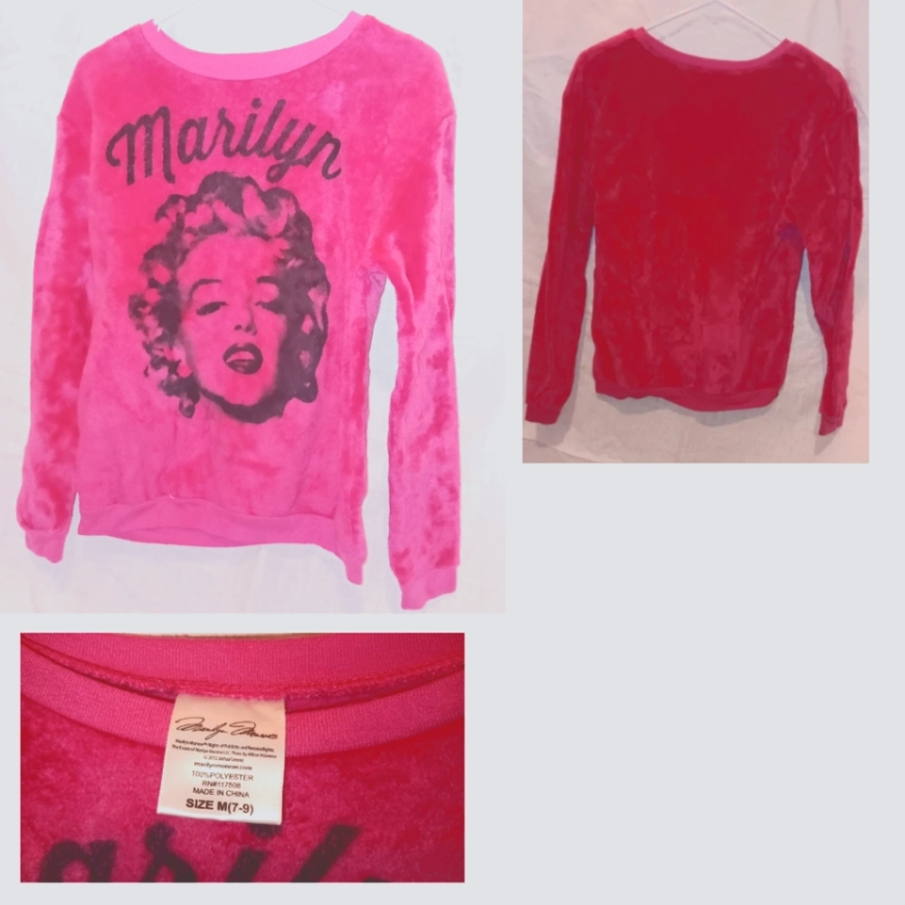 Plush Hot Pink Marilyn Monroe Sweatshirt